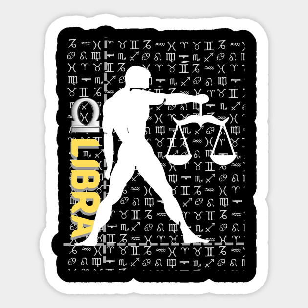 Libra Zodiac Design Sticker by QReality